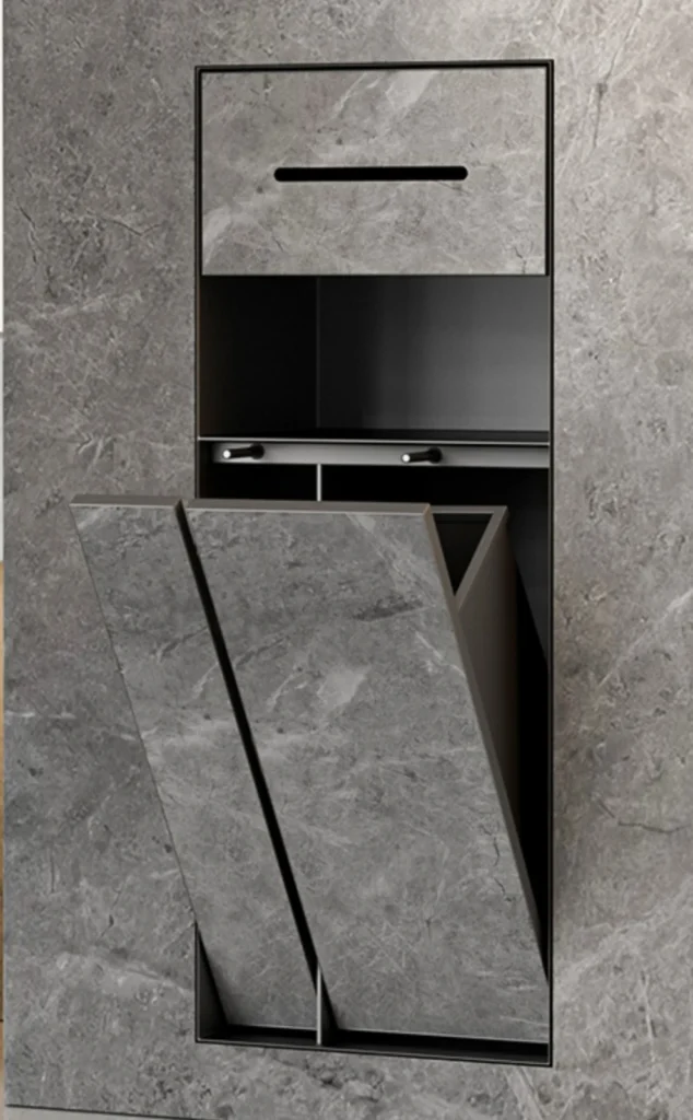 BEFEN BF5508 stainless steel shower niche, black finish (Rendering)