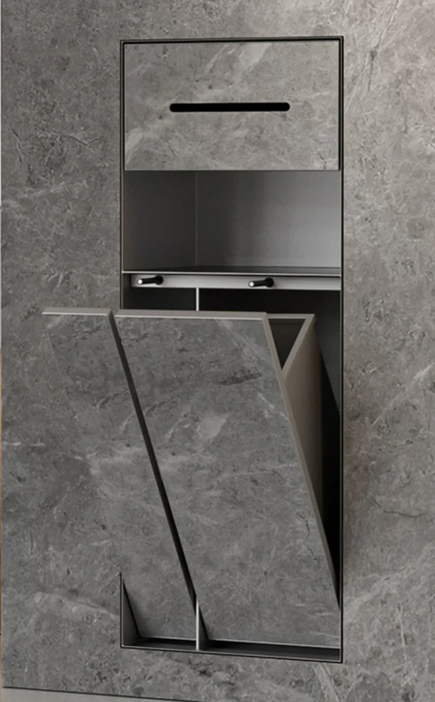 BEFEN BF5508 stainless steel shower niche, grey finish (Rendering)